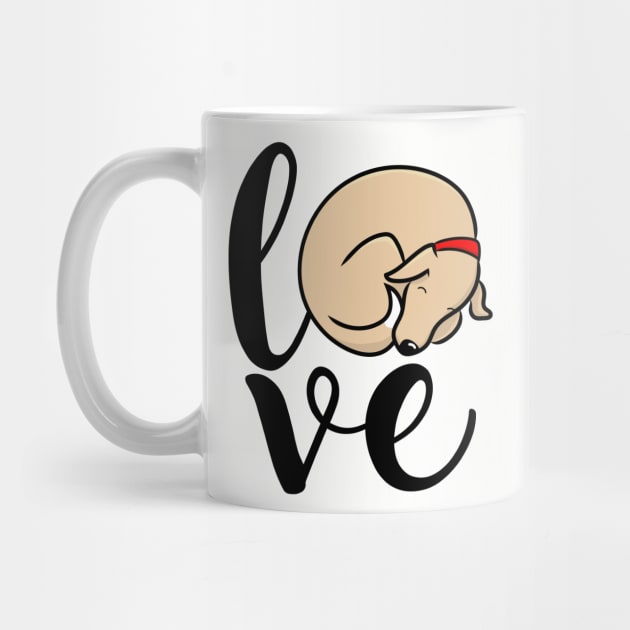 Love Sleeping Pup for Dog Lovers by cottoncanvas